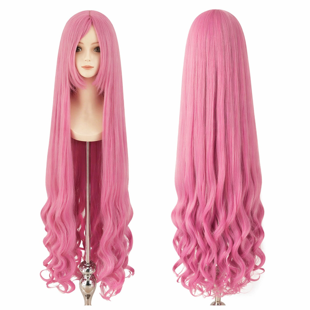 120cm Pink Curly Wig Cosplay Buy