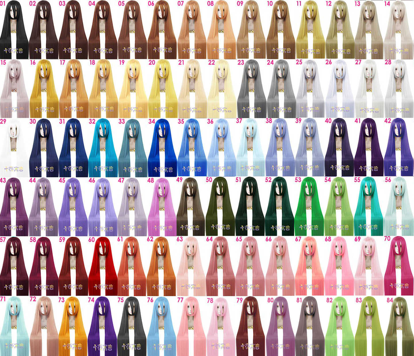 60cm/80cm/100cm Long Straight Anime Wig Cosplay Buy