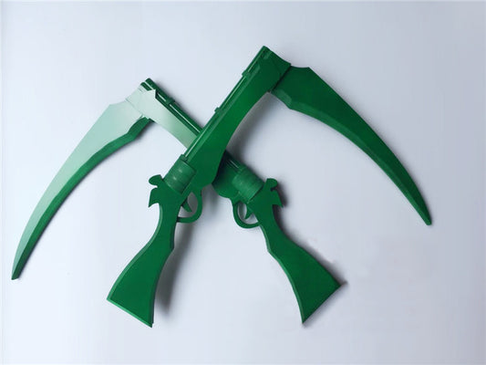 Emerald Sustrai Weapons Revolver Sickles Cosplay
